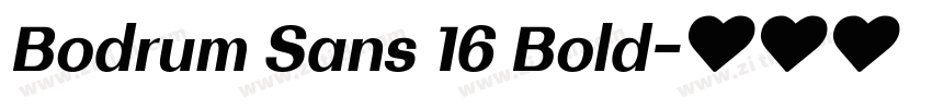 Bodrum Sans 16 Bold字体转换